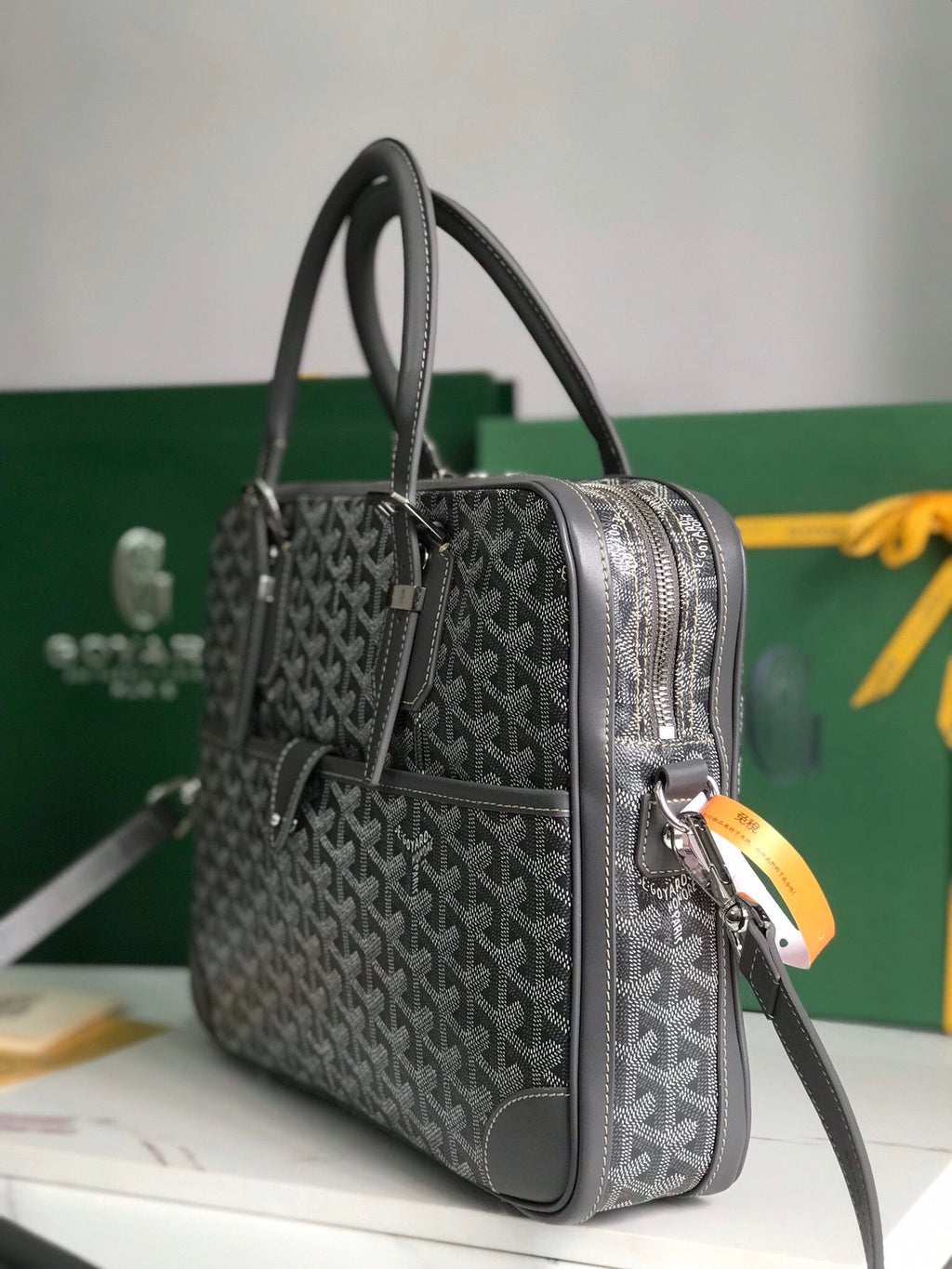 Goyard Ambassade MM Document Case GY0202889 Gray