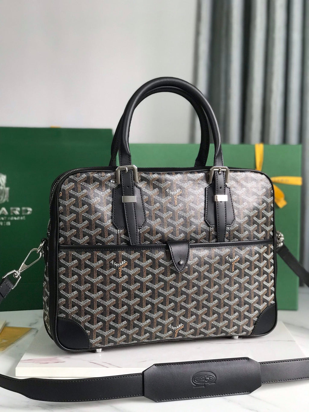 Goyard Ambassade MM Document Case GY0202889 Black