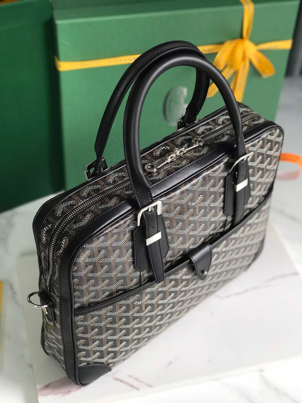 Goyard Ambassade MM Document Case GY0202889 Black