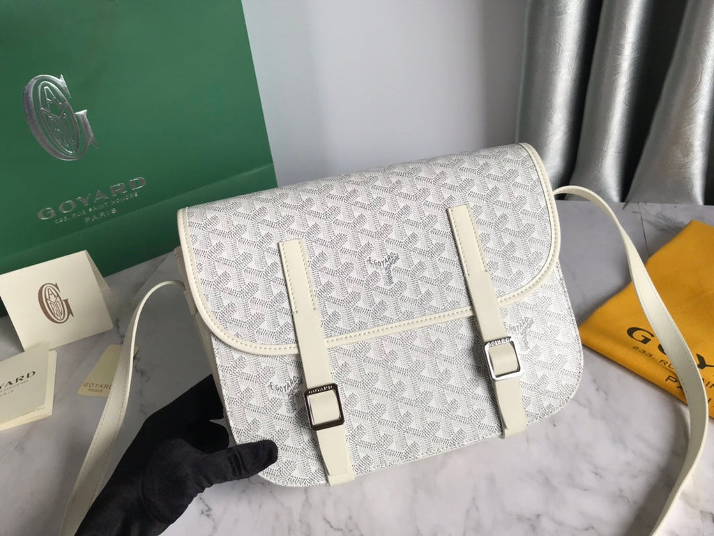 Goyard Belvedere MM Messenger Bag GY020097 White