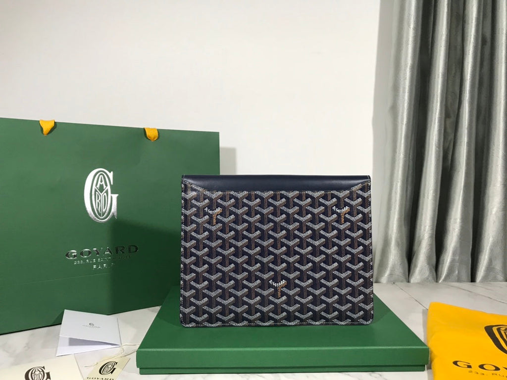 Goyard Camondo MM Horizontal Clutch GY020209 Navy Blue