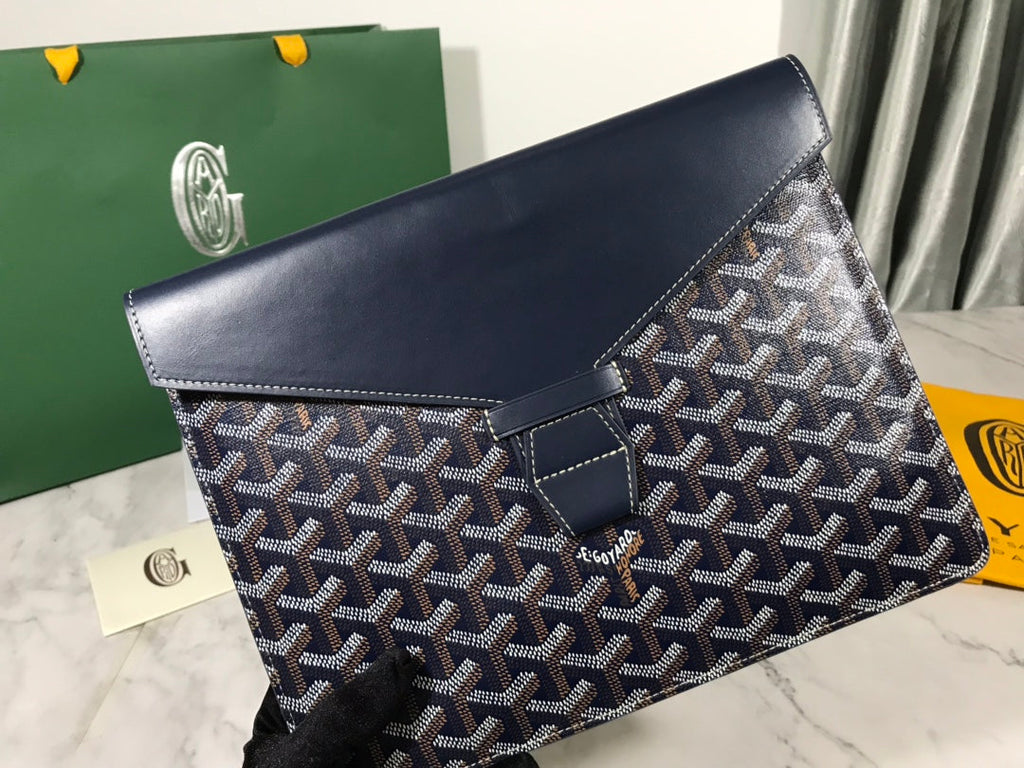 Goyard Camondo MM Horizontal Clutch GY020209 Navy Blue
