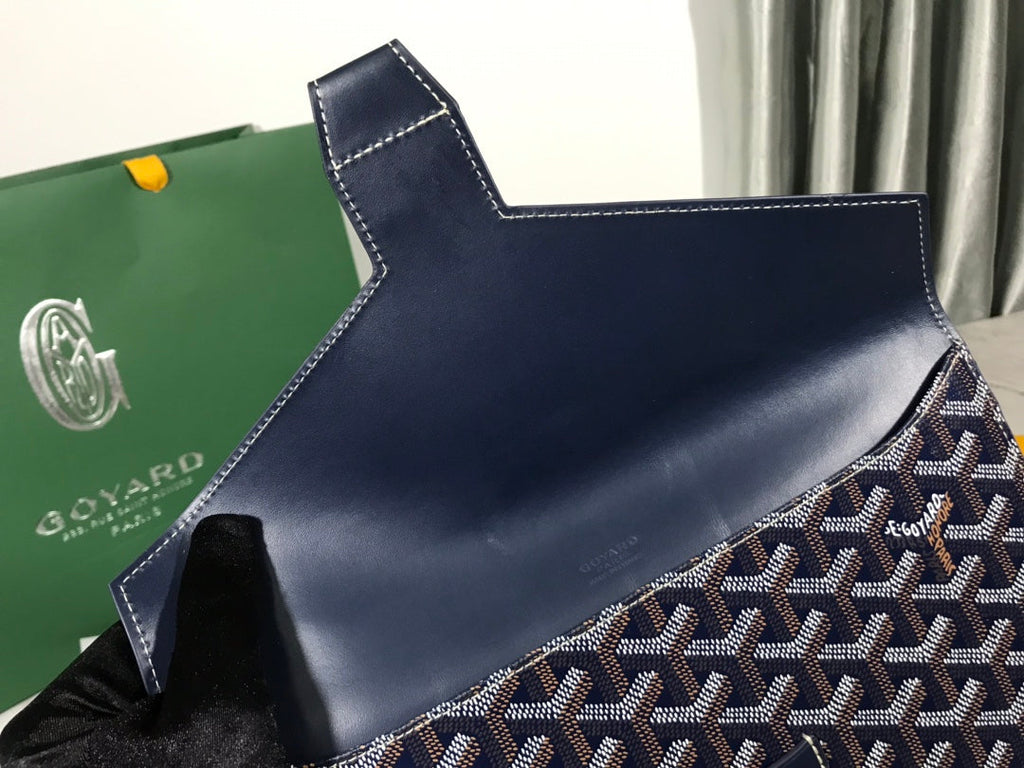 Goyard Camondo MM Horizontal Clutch GY020209 Navy Blue