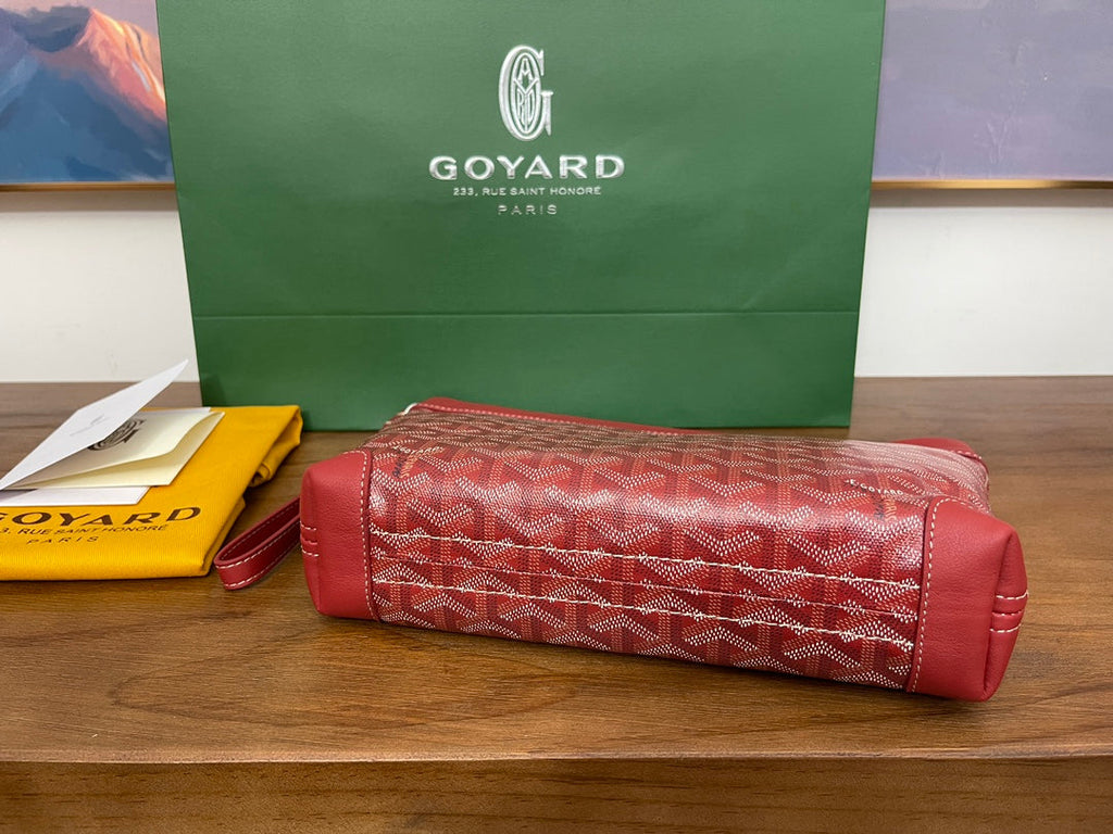 Goyard Conti Pouch Goyardine Canvas Calfskin GY028591 Red