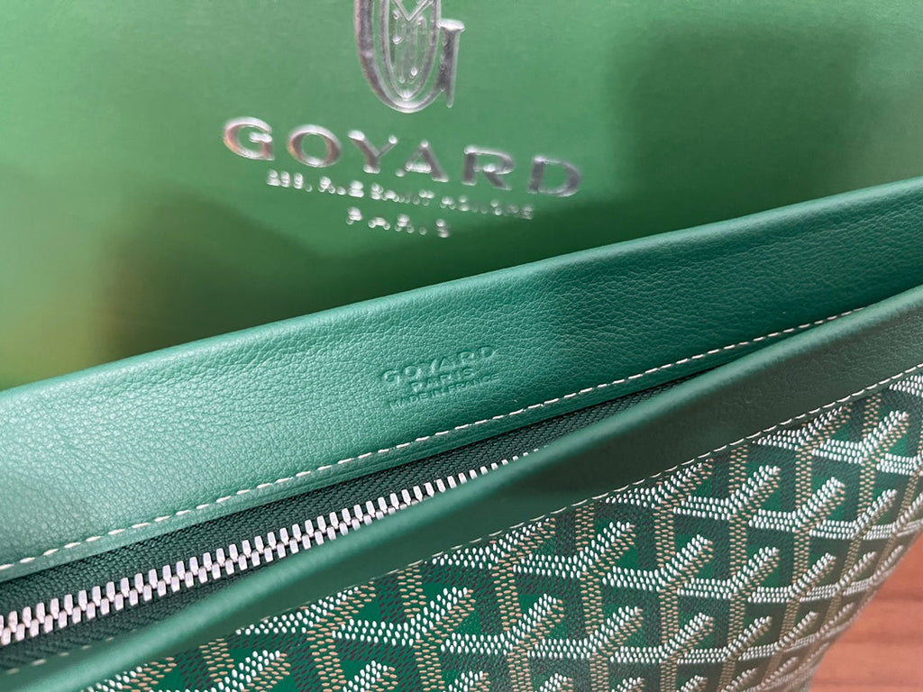 Goyard Conti Pouch Goyardine Canvas Calfskin GY028591 Green