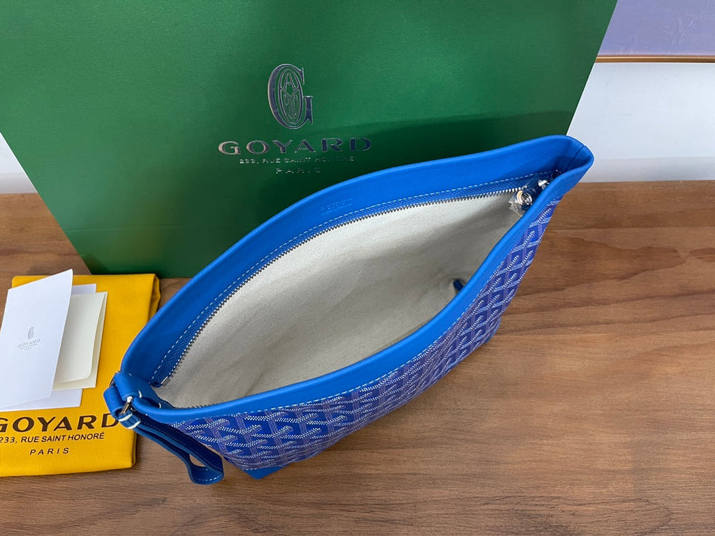 Goyard Conti Pouch Goyardine Canvas Calfskin GY028591 Blue