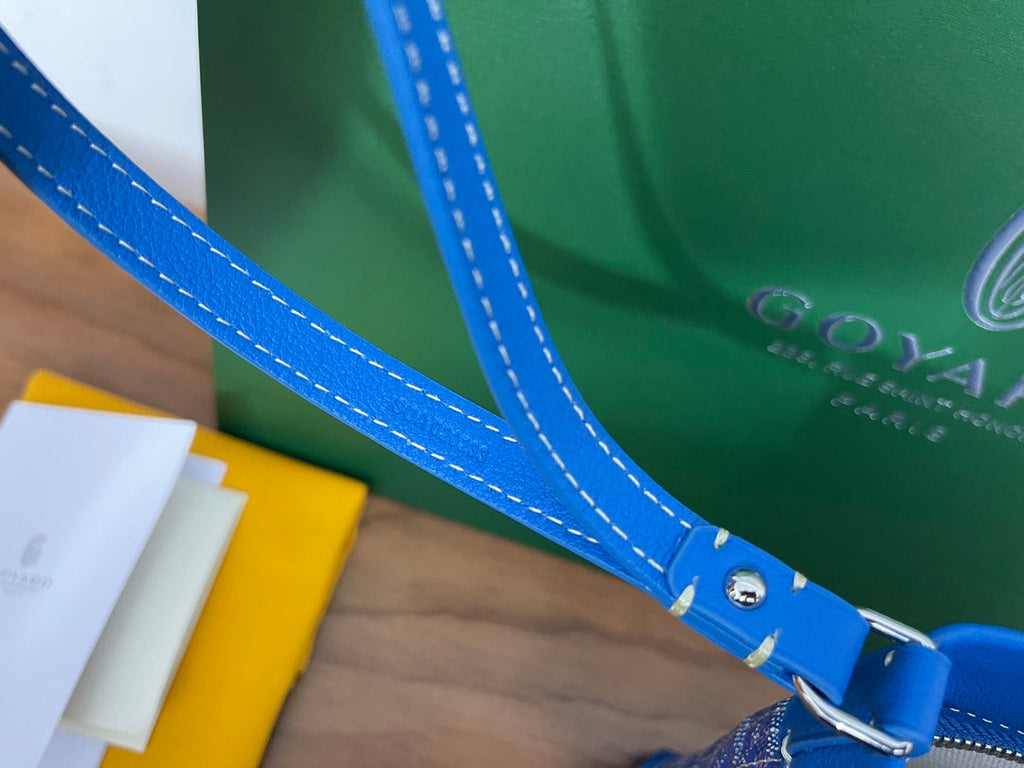 Goyard Conti Pouch Goyardine Canvas Calfskin GY028591 Blue