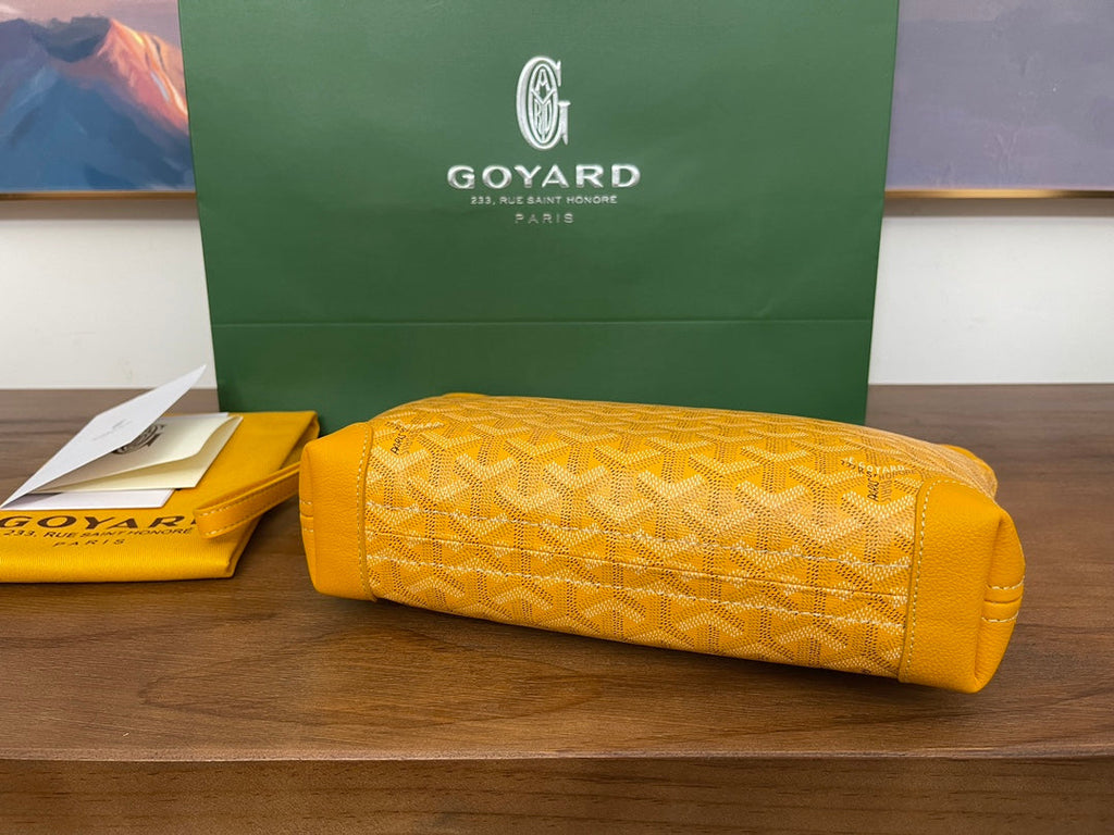 Goyard Conti Pouch Goyardine Canvas Calfskin GY028591 Yellow