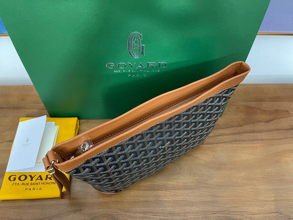 Goyard Conti Pouch Goyardine Canvas Calfskin GY028591 Tan