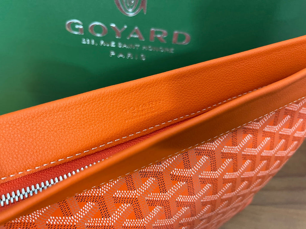 Goyard Conti Pouch Goyardine Canvas Calfskin GY028591 Orange