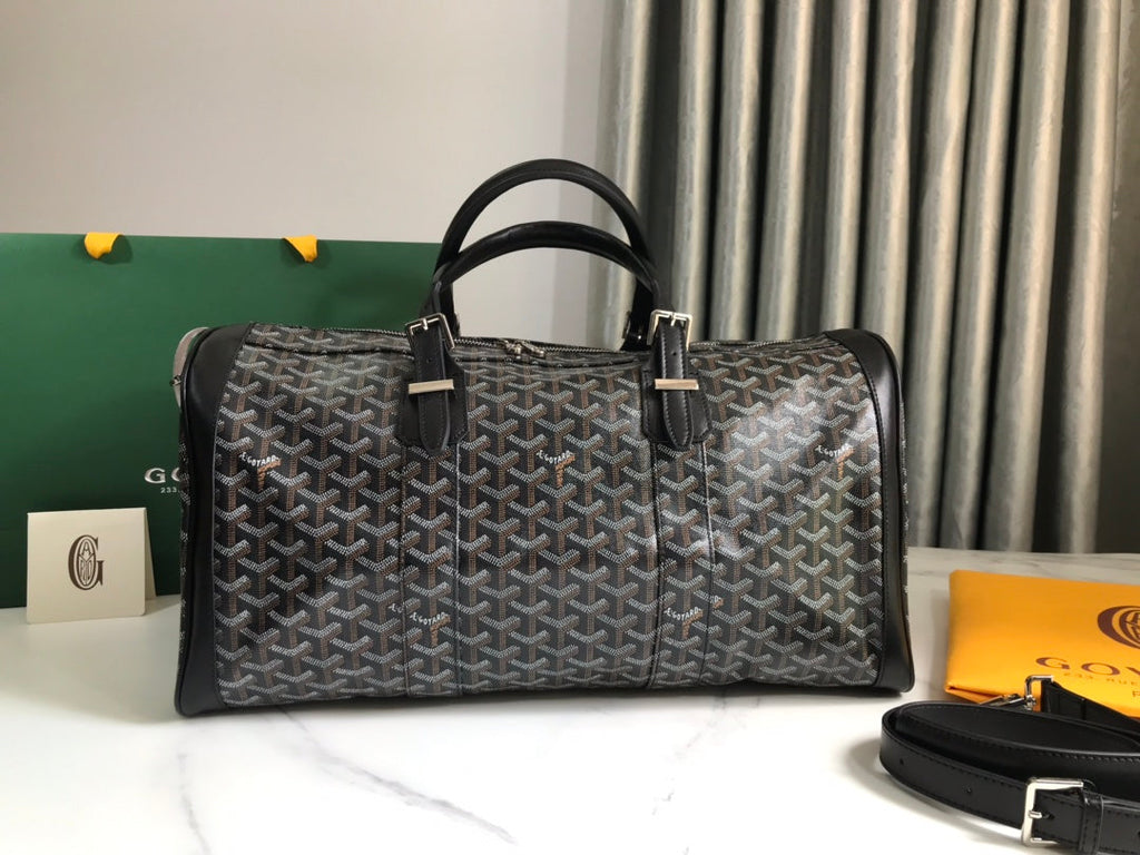 Goyard Croisiere 50 Travel Bag GY020292 Black white
