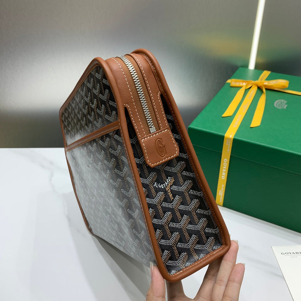 Goyard Jouvence GM Toilet Bag GY020208 Tan