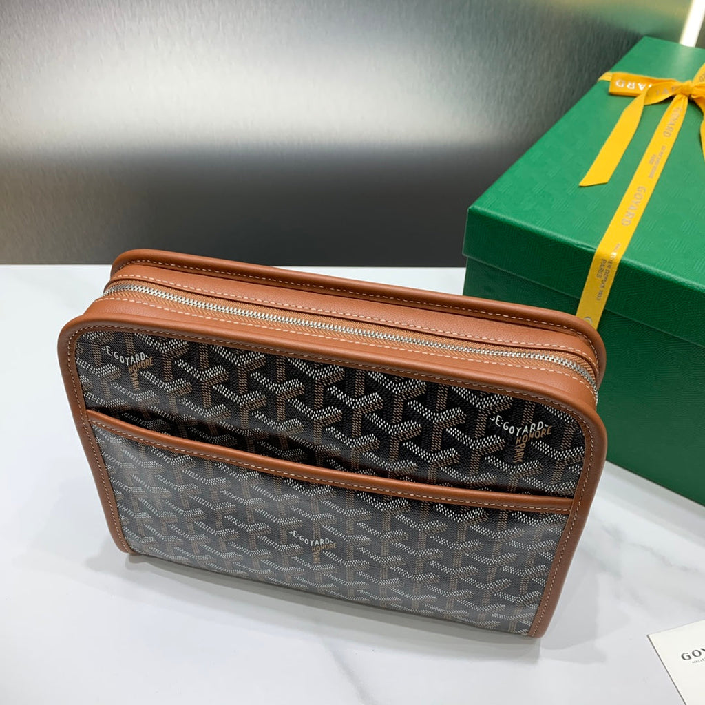 Goyard Jouvence MM Toilet Bag GY020207 Tan