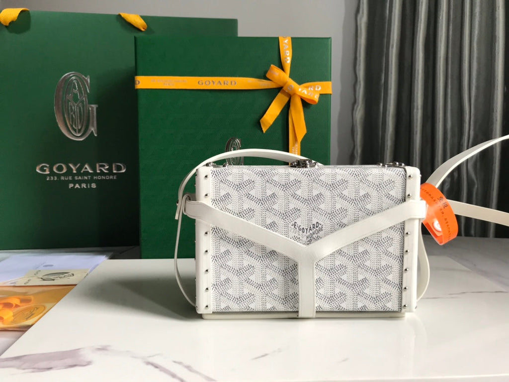 Goyard Minaudière Trunk Bag GY020290 White