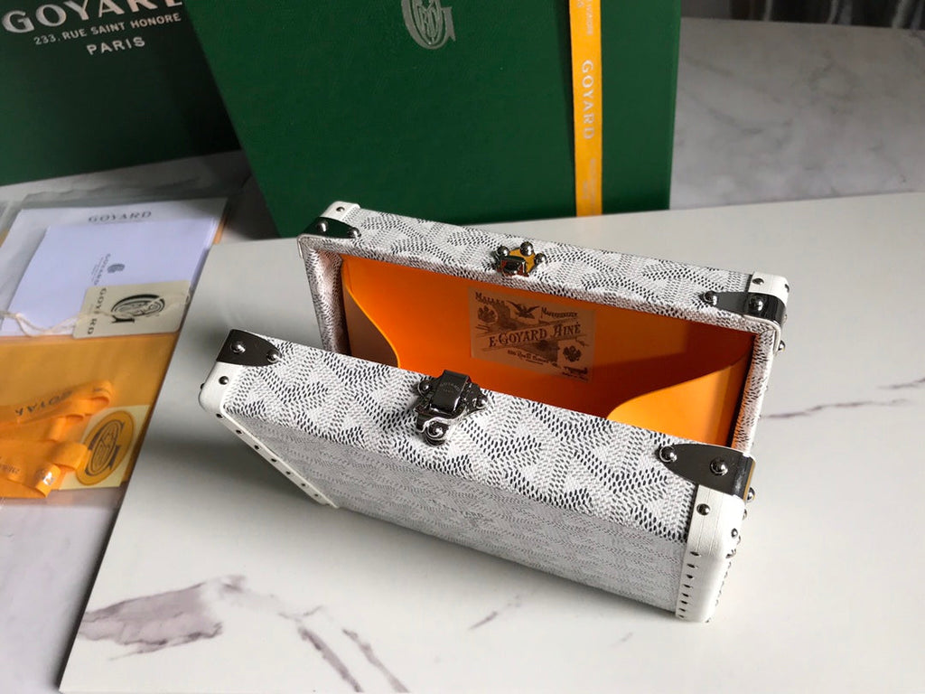 Goyard Minaudière Trunk Bag GY020290 White