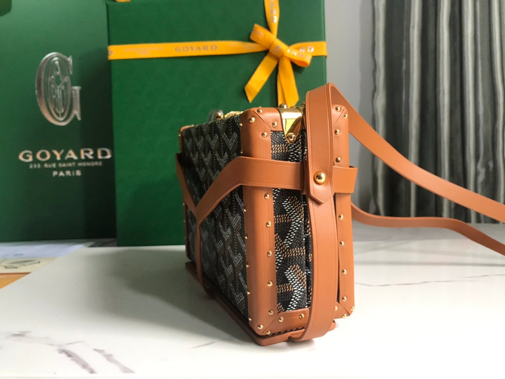 Goyard Minaudière Trunk Bag GY020290 Tan