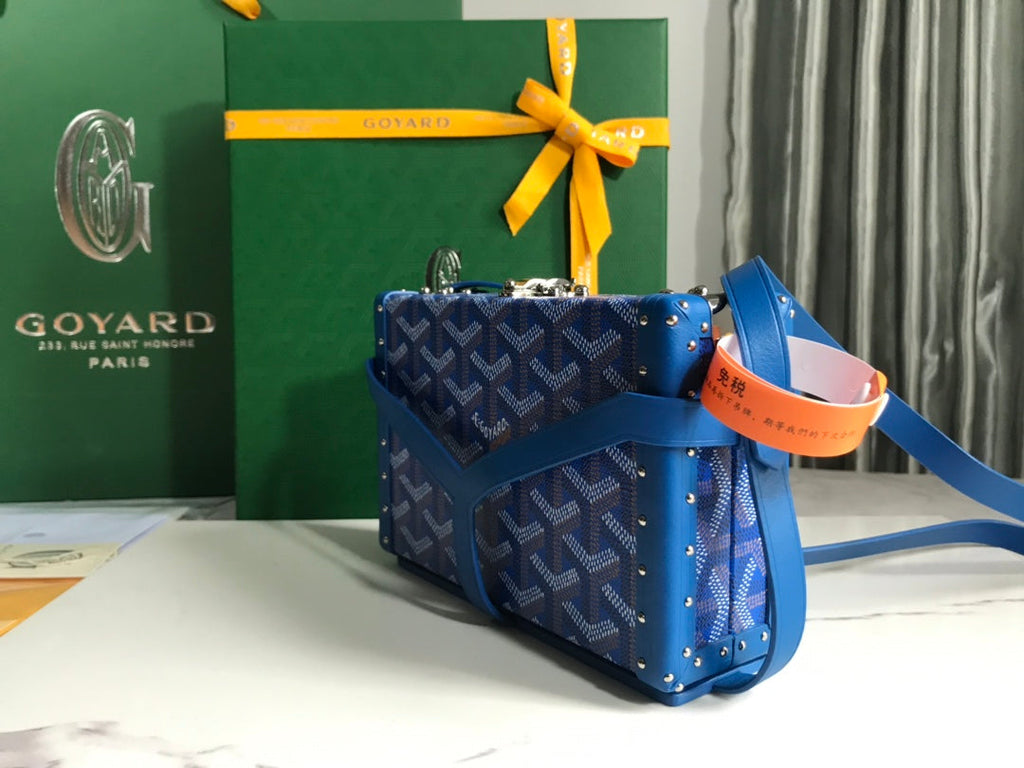 Goyard Minaudière Trunk Bag GY020290 Blue
