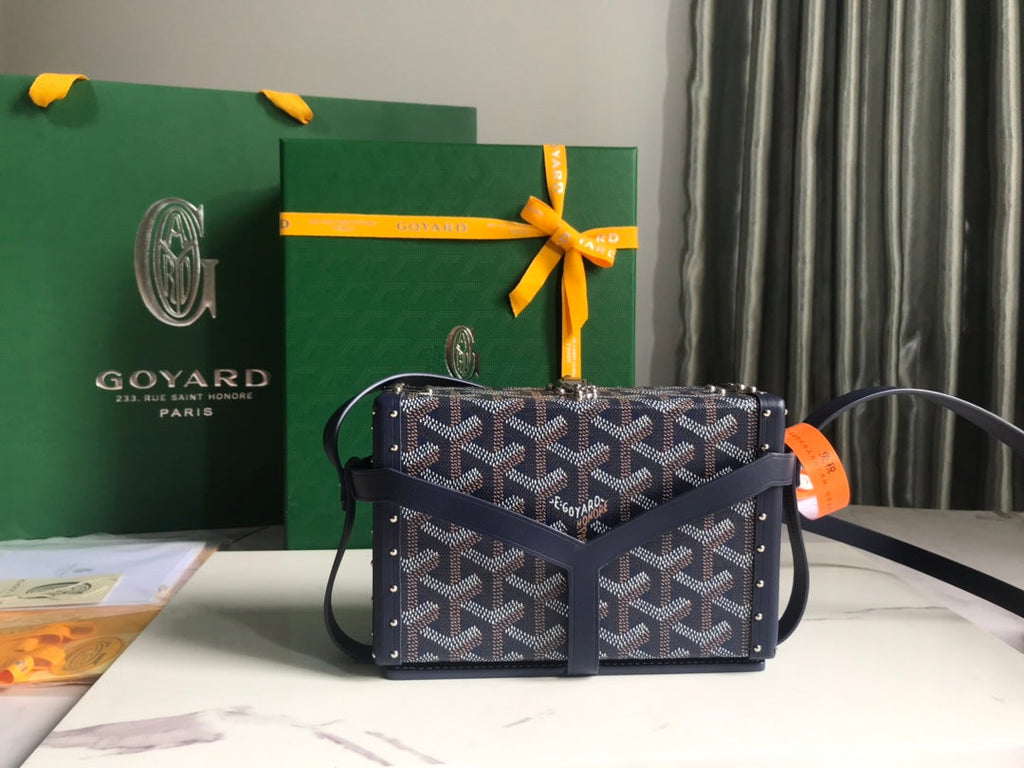 Goyard Minaudière Trunk Bag GY020290 Navy Blue