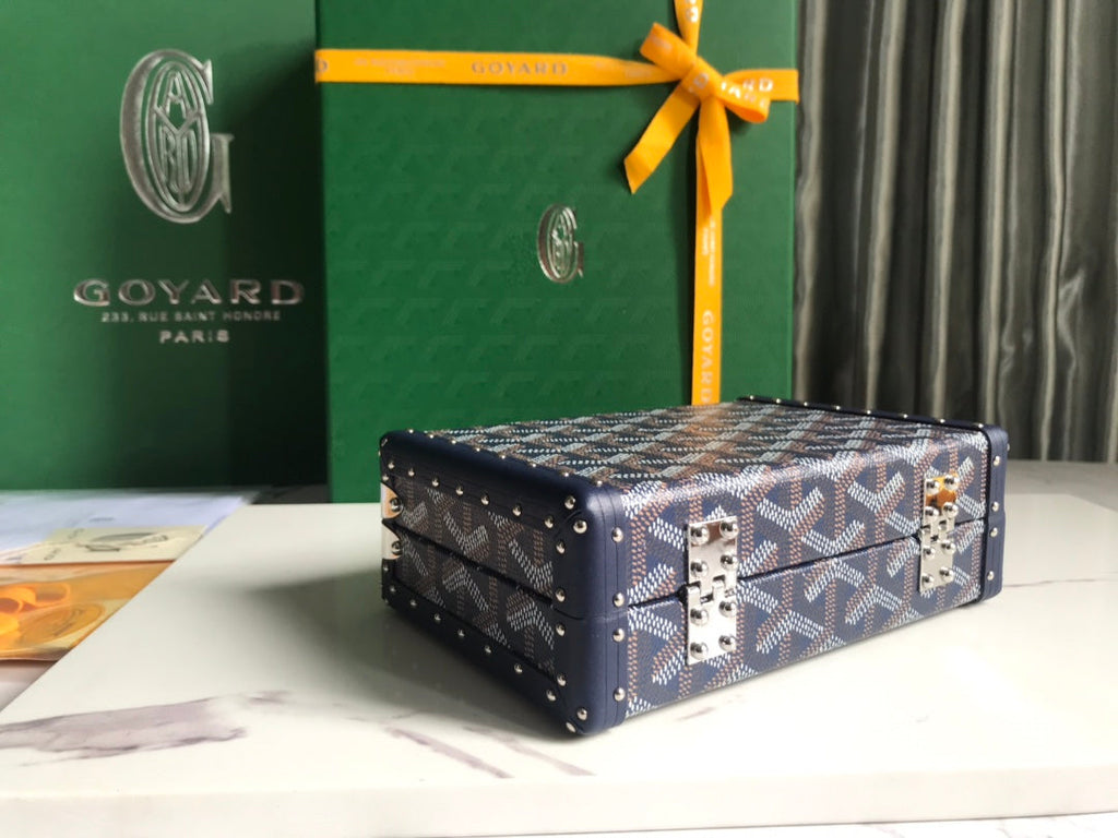 Goyard Minaudière Trunk Bag GY020290 Navy Blue