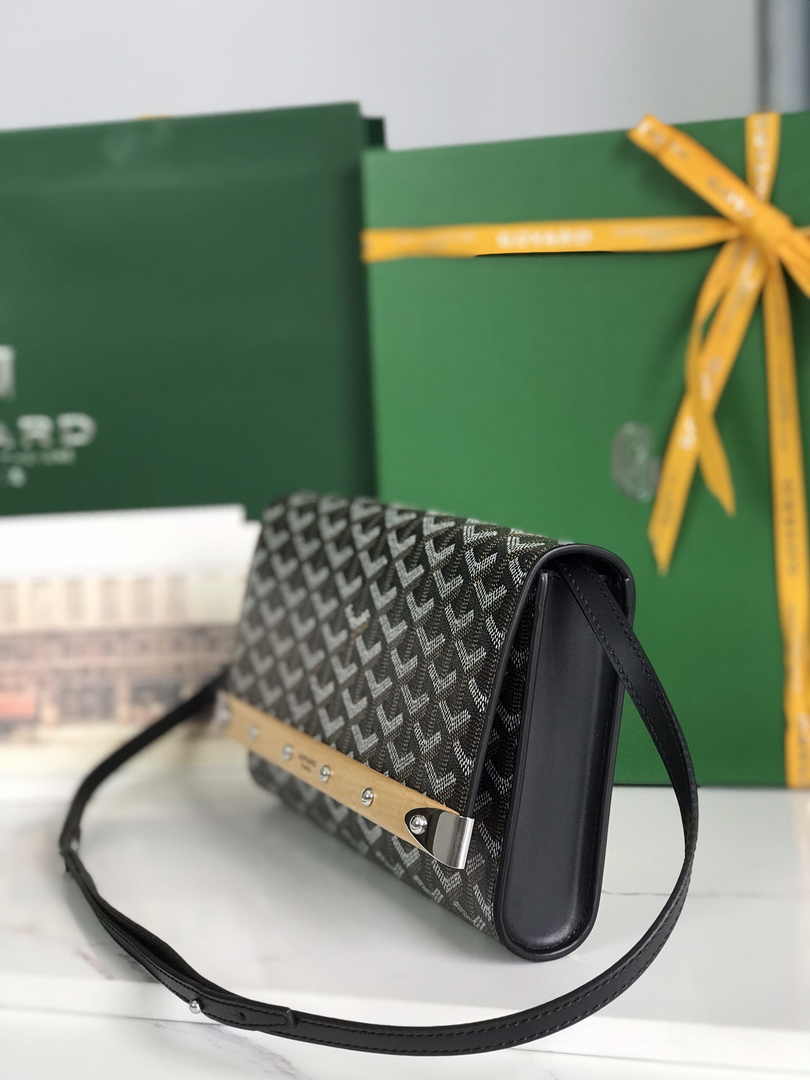 Goyard Monte-Carlo PM Clutch 020178 Goyardine Canvas Black