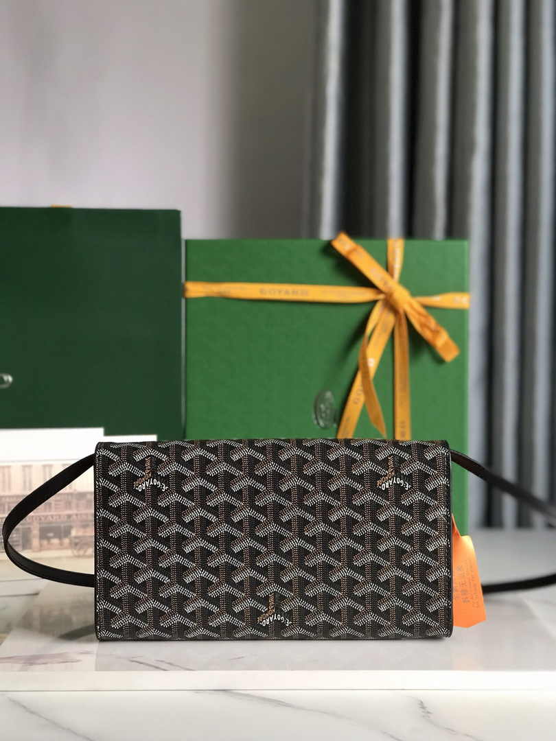 Goyard Monte-Carlo PM Clutch 020178 Goyardine Canvas Black