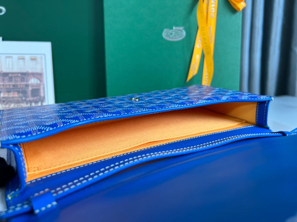 Goyard Monte-Carlo PM Clutch 020178 Goyardine Canvas Blue
