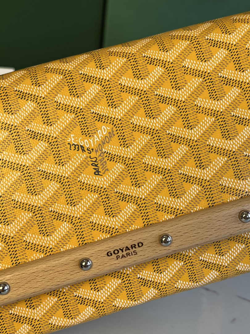 Goyard Monte-Carlo PM Clutch 020178 Goyardine Canvas Yellow