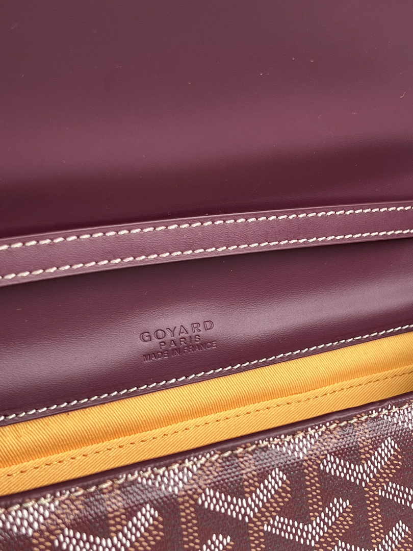 Goyard Monte-Carlo PM Clutch 020178 Goyardine Canvas Wine Red