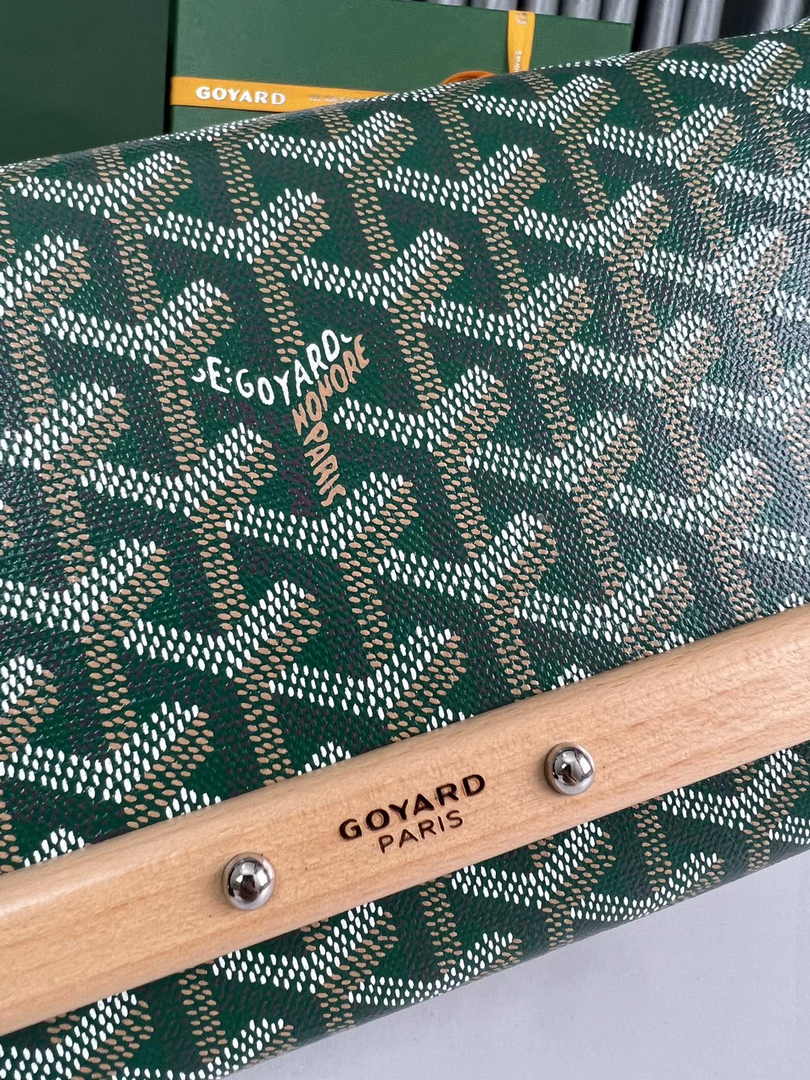 Goyard Monte-Carlo PM Clutch 020178 Goyardine Canvas Green