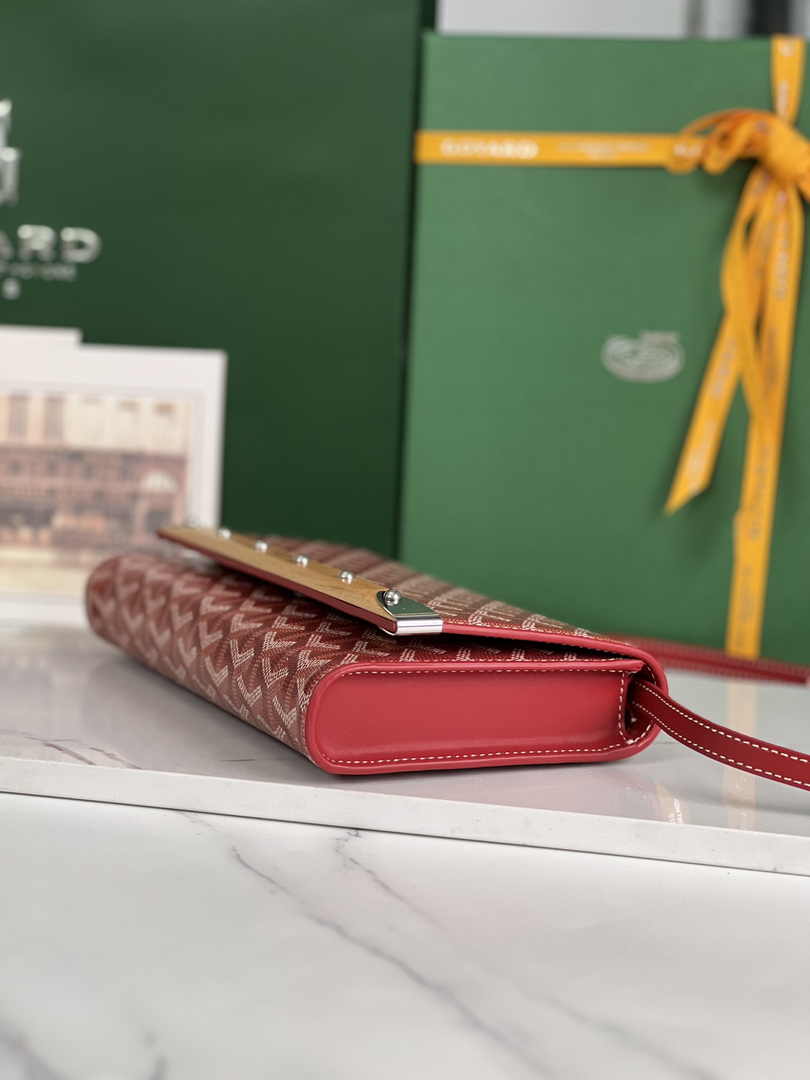Goyard Monte-Carlo PM Clutch 020178 Goyardine Canvas Red