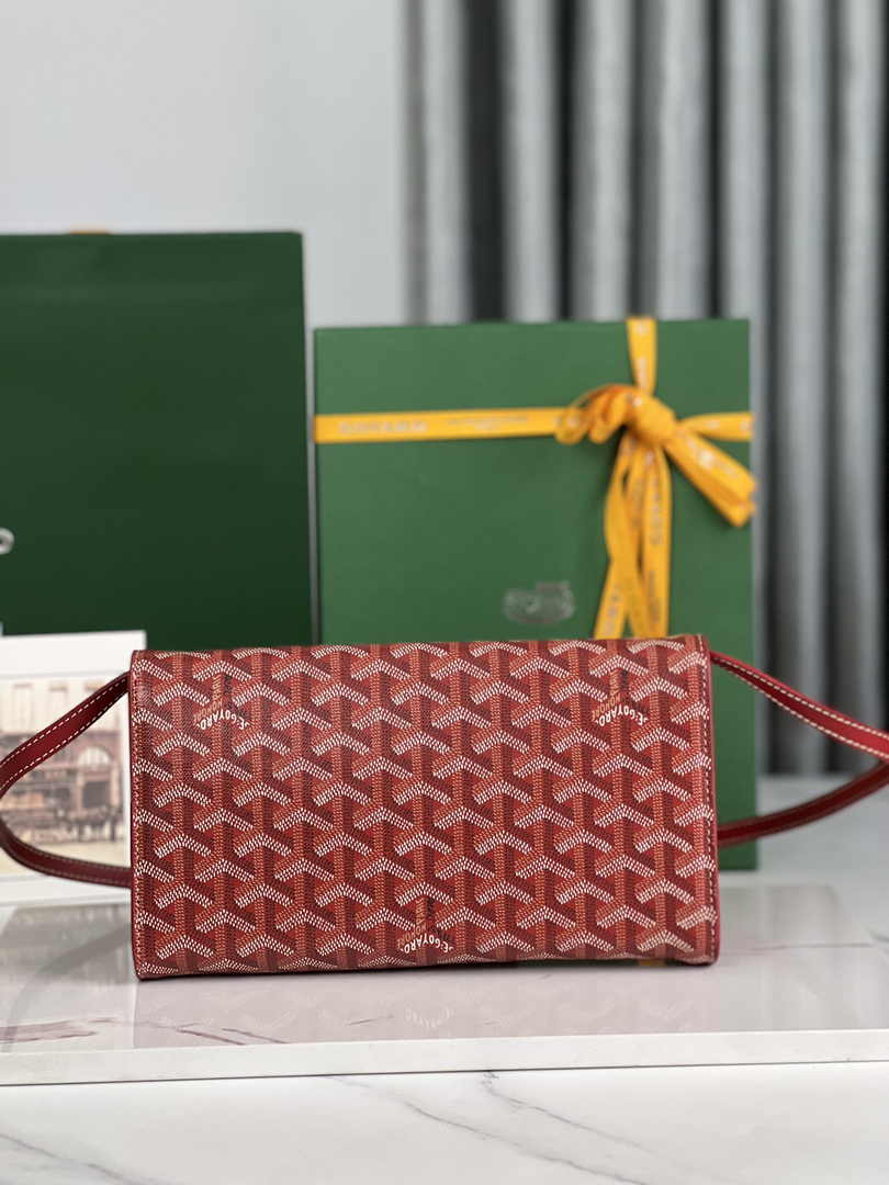 Goyard Monte-Carlo PM Clutch 020178 Goyardine Canvas Red