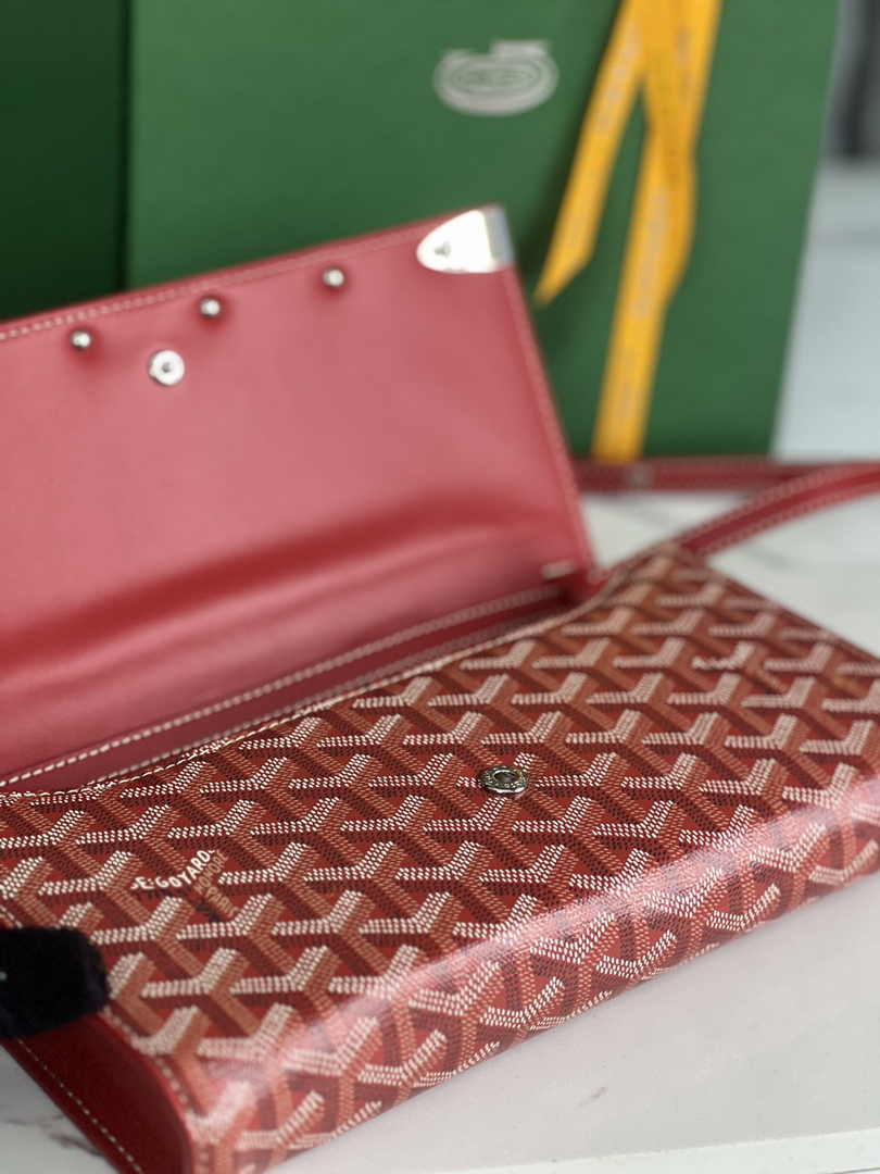 Goyard Monte-Carlo PM Clutch 020178 Goyardine Canvas Red