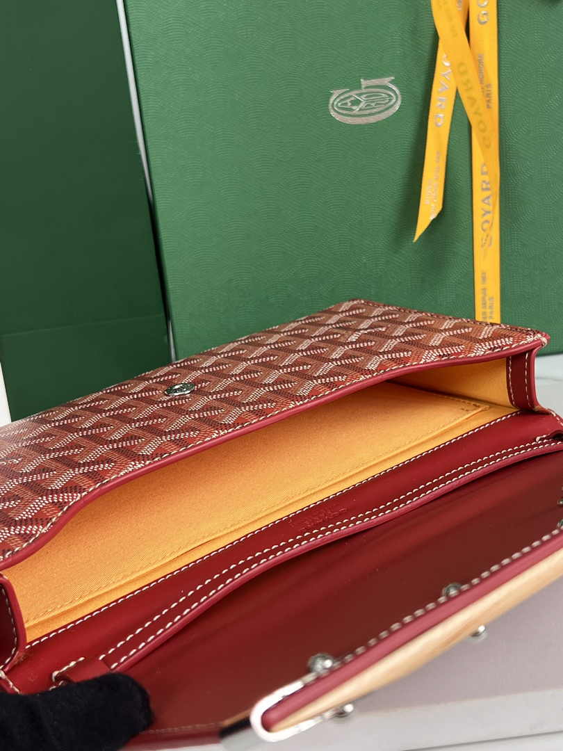 Goyard Monte-Carlo PM Clutch 020178 Goyardine Canvas Red