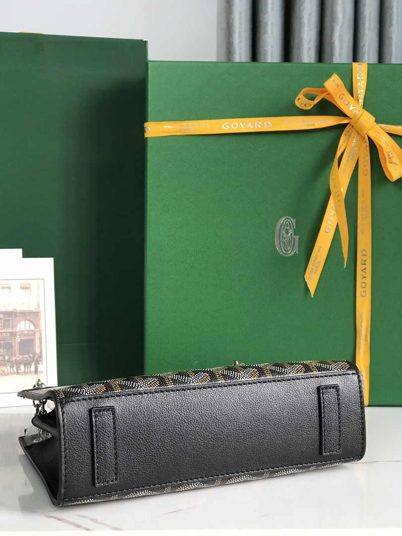Goyard Rouette Structuré Mini Bag 020234 Goyardine Canvas Black