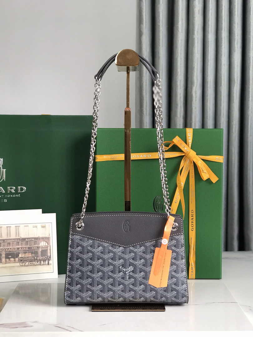 Goyard Rouette Structuré Mini Bag 020234 Goyardine Canvas Gray