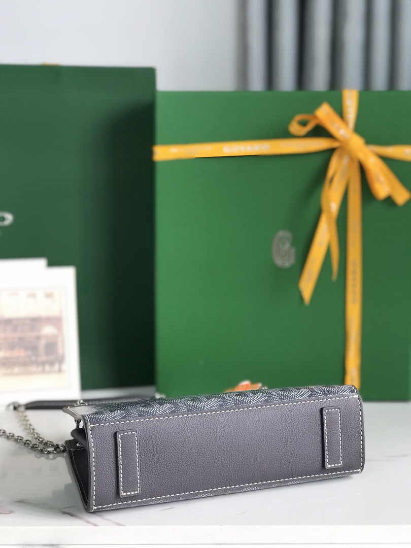 Goyard Rouette Structuré Mini Bag 020234 Goyardine Canvas Gray