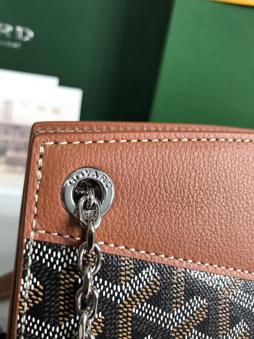 Goyard Rouette Structuré Mini Bag 020234 Goyardine Canvas Brown