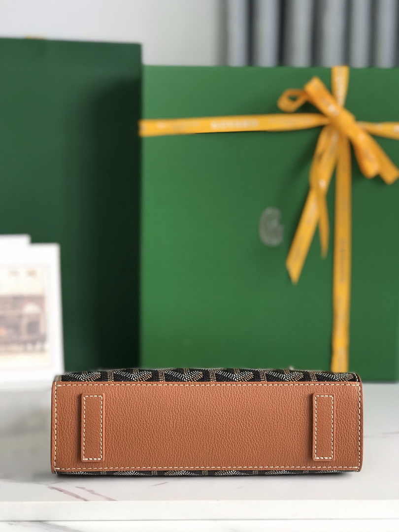 Goyard Rouette Structuré Mini Bag 020234 Goyardine Canvas Brown