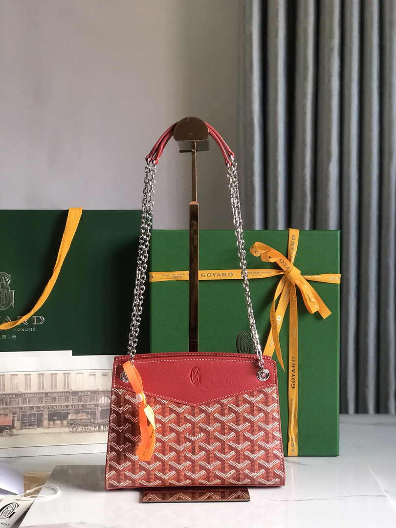 Goyard Rouette Structuré Mini Bag 020234 Goyardine Canvas Red