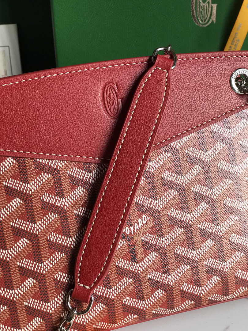 Goyard Rouette Structuré Mini Bag 020234 Goyardine Canvas Red