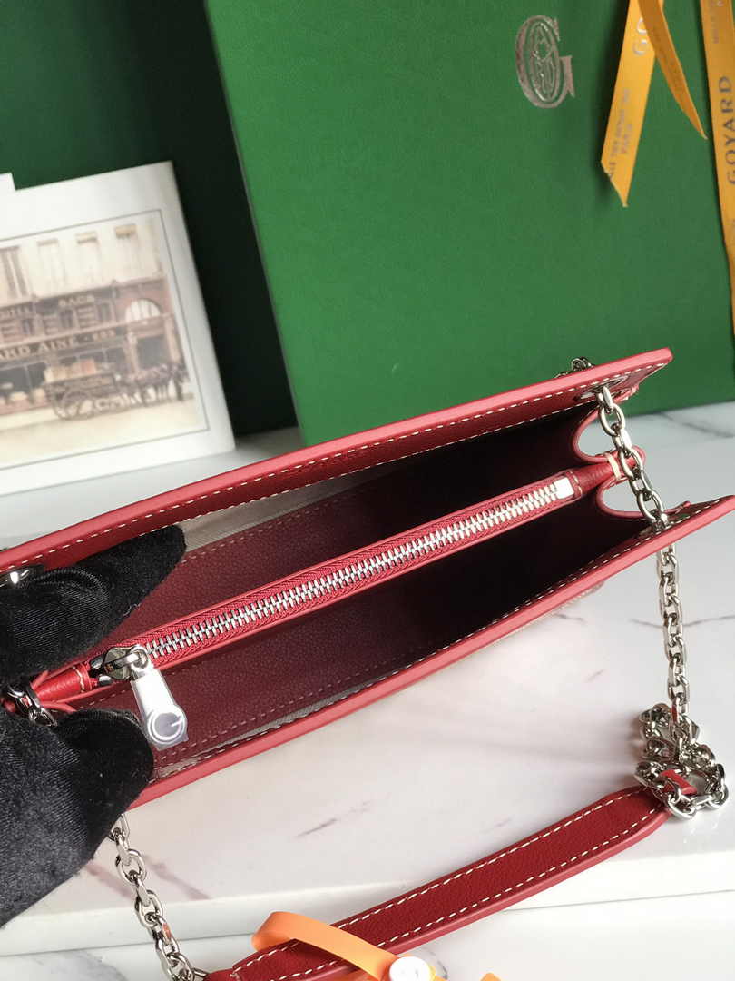 Goyard Rouette Structuré Mini Bag 020234 Goyardine Canvas Red