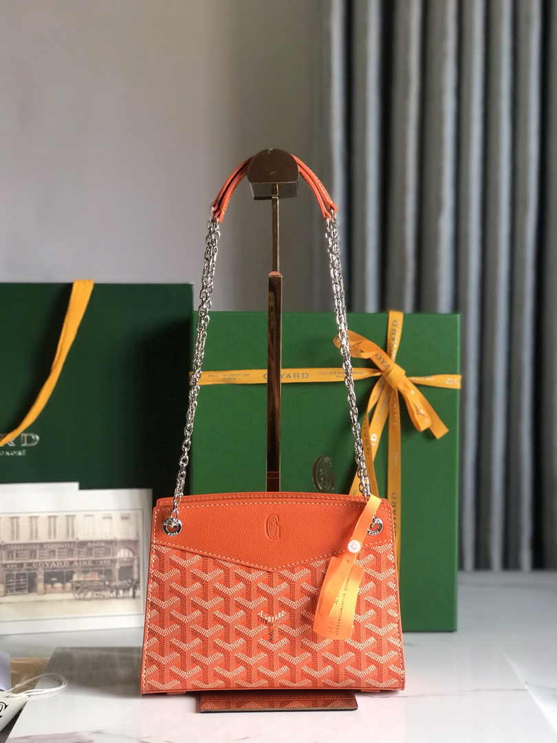 Goyard Rouette Structuré Mini Bag 020234 Goyardine Canvas Orange