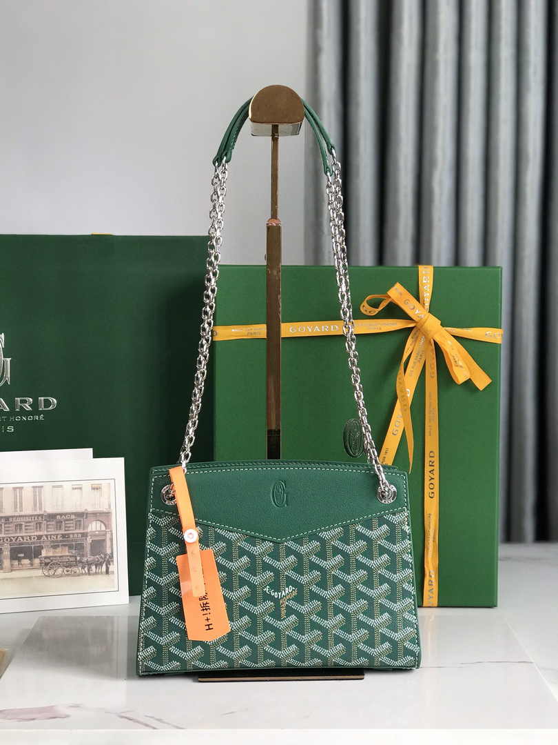Goyard Rouette Structuré Mini Bag 020234 Goyardine Canvas Green