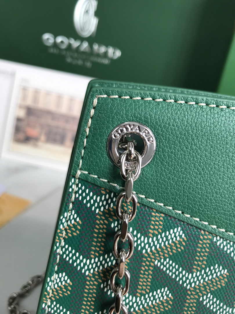 Goyard Rouette Structuré Mini Bag 020234 Goyardine Canvas Green