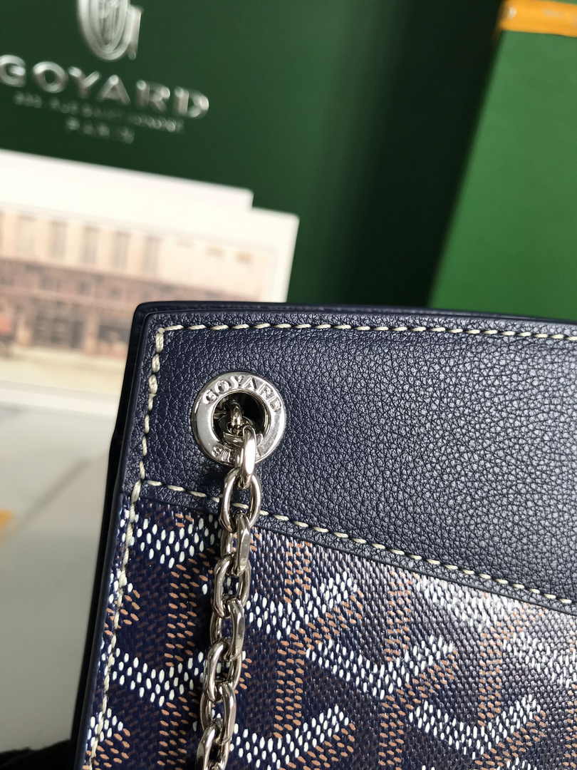 Goyard Rouette Structuré Mini Bag 020234 Goyardine Canvas Dark Blue