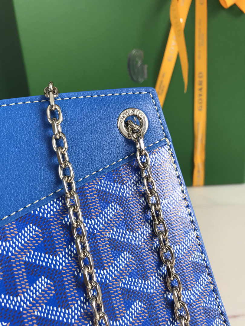 Goyard Rouette Structuré Mini Bag 020234 Goyardine Canvas Blue