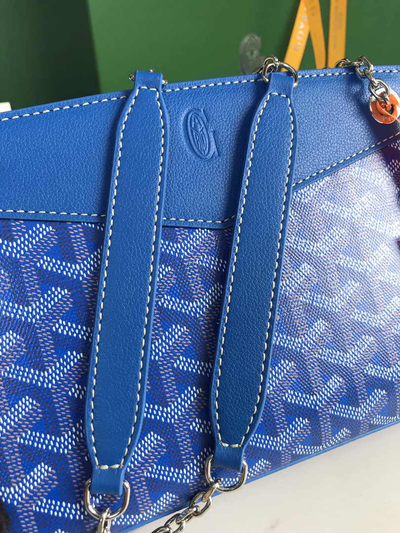Goyard Rouette Structuré Mini Bag 020234 Goyardine Canvas Blue
