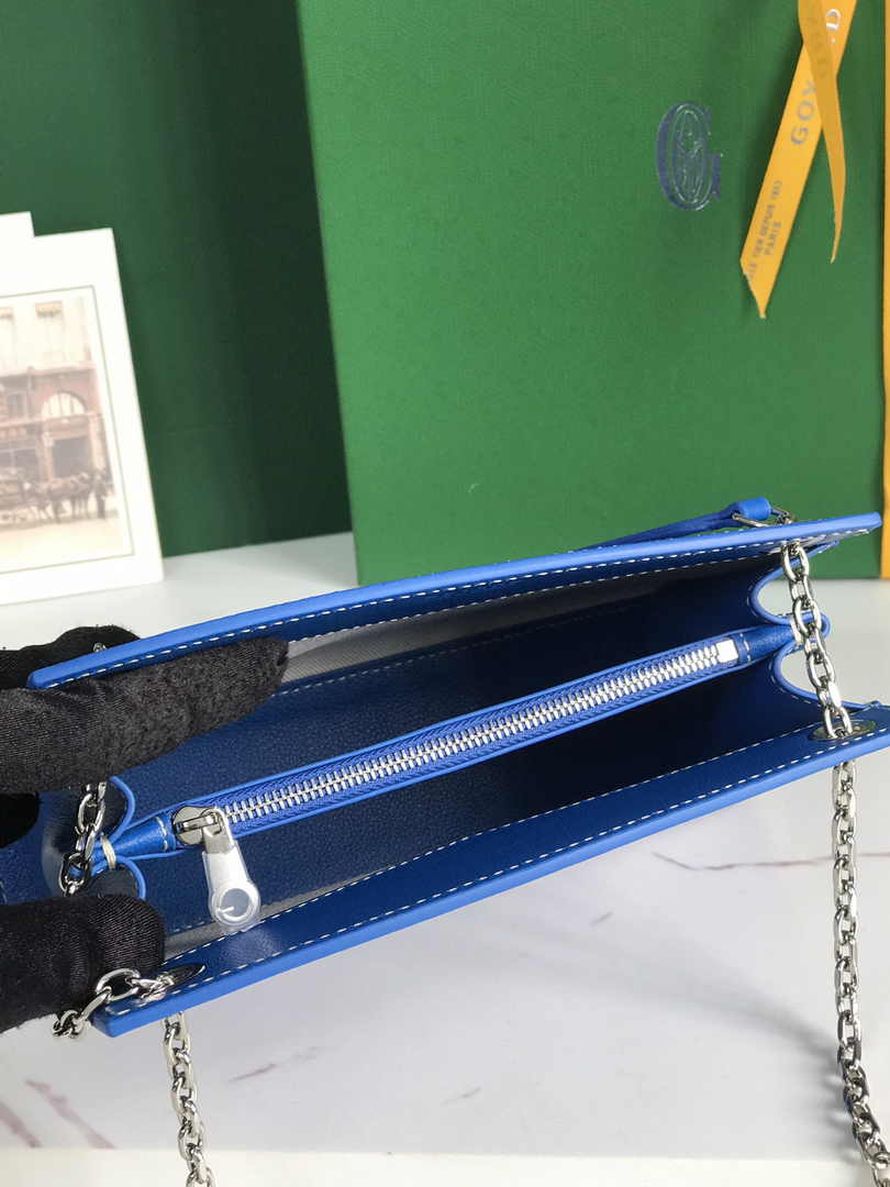 Goyard Rouette Structuré Mini Bag 020234 Goyardine Canvas Blue
