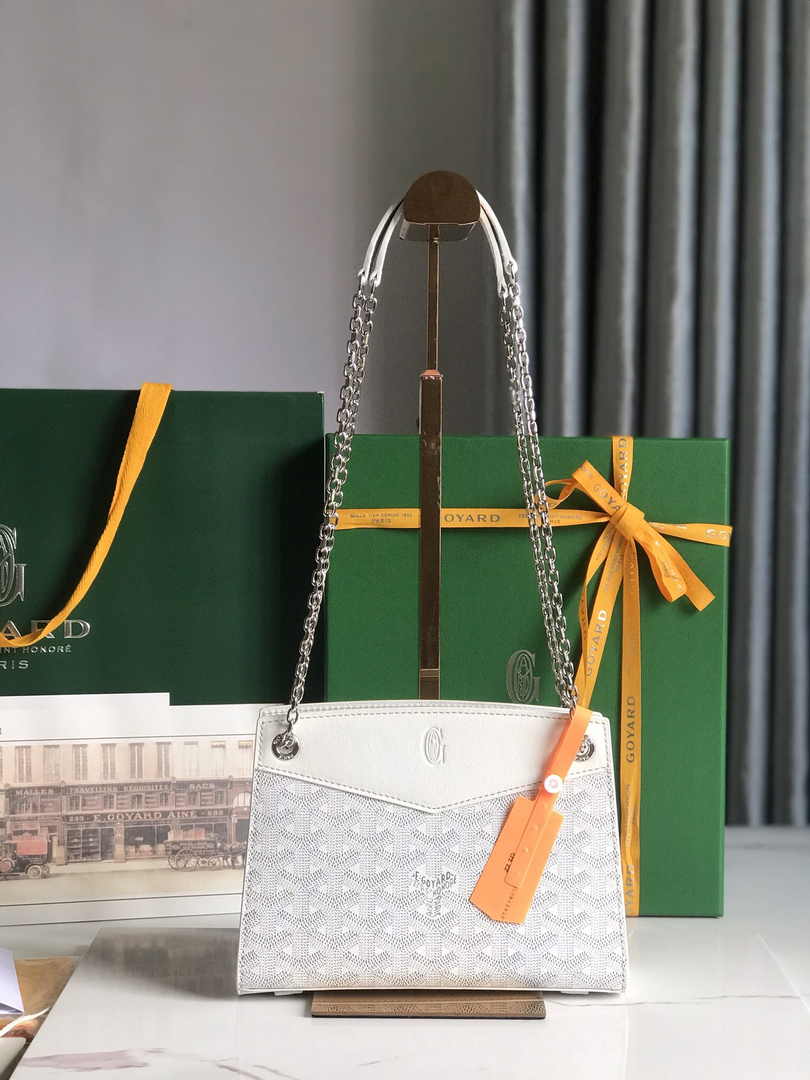 Goyard Rouette Structuré Mini Bag 020234 Goyardine Canvas White