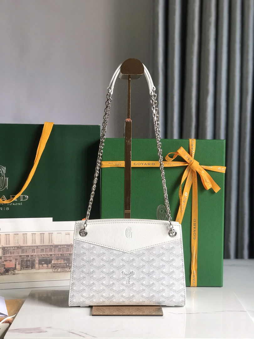 Goyard Rouette Structuré Mini Bag 020234 Goyardine Canvas White